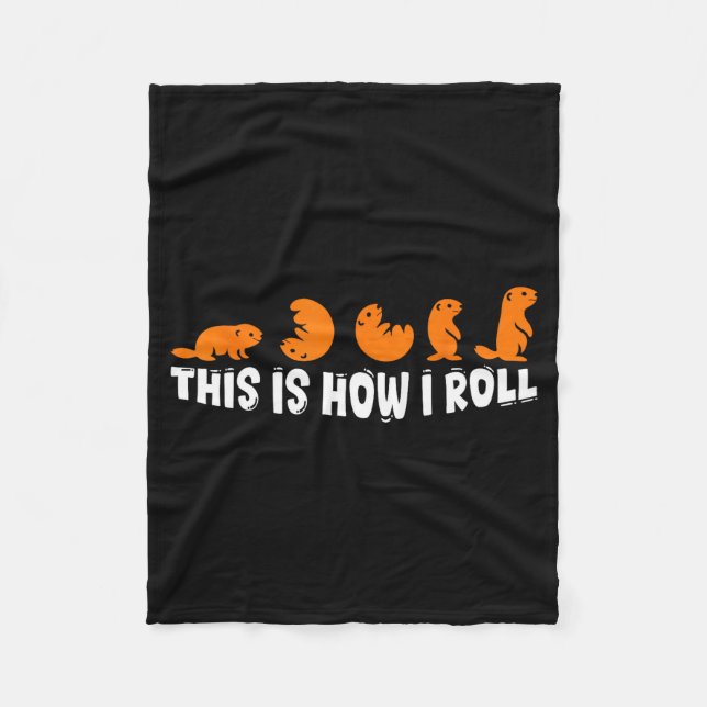 Couverture Polaire This Is How I Roll Groundhog Cute Groundhog Day Fu (Devant)