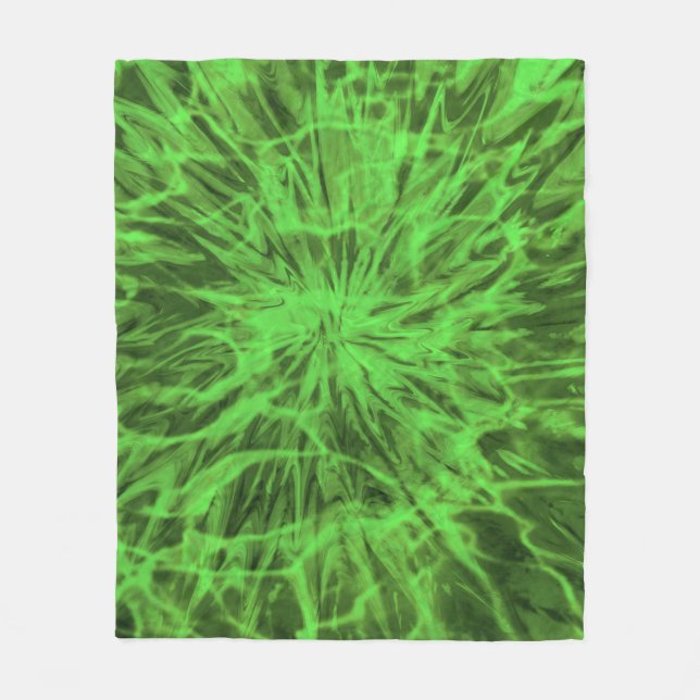 COUVERTURE POLAIRE TIE DYE GREEN (Devant)