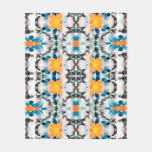 Couverture Polaire Tie Dye Motif sans joint. Ethnique Abstraite. Psyc