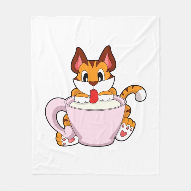Couverture Polaire Tiger chat avec la coupe de lait.PNG (Devant)