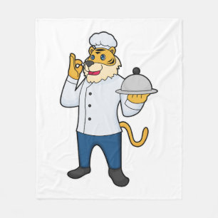 Couverture Polaire Tiger Cook Chef hat Platter