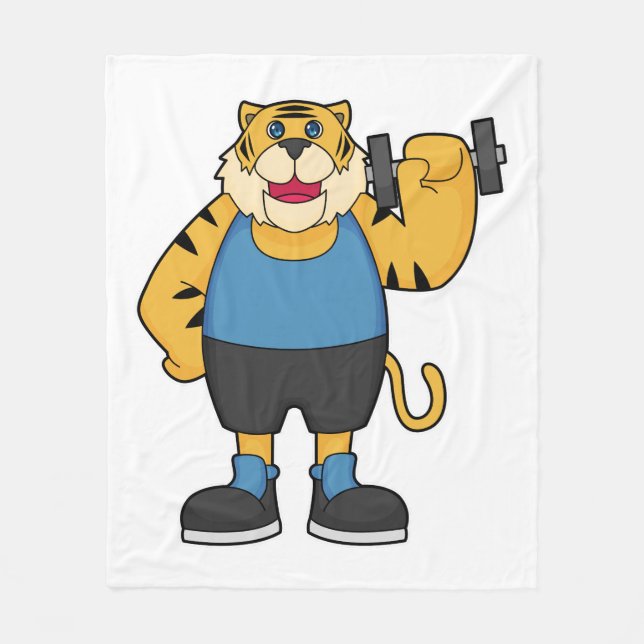 Couverture Polaire Tiger Fitness Dumbbell (Devant)