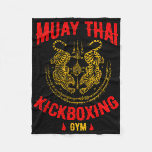 Couverture Polaire Tiger Muay Thai Kickboxing Gym Mma Cadeau d'entraî