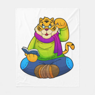 Couverture Polaire Tiger Nerd avec Livre