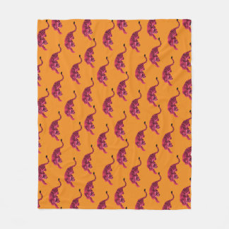 Couverture Polaire Tiger - Vibrant Pink