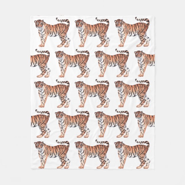 Couverture Polaire Tigre (Devant)