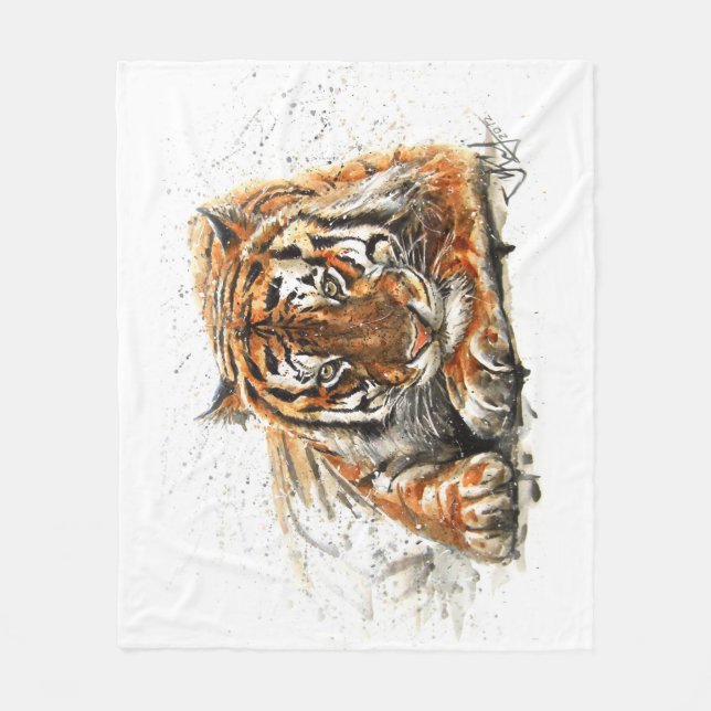 Couverture Polaire Tigre (Devant)