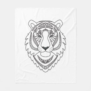 Couverture Polaire Tigre blanc inspiré