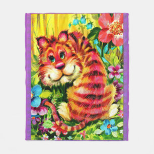 Couverture Polaire tigre coloré