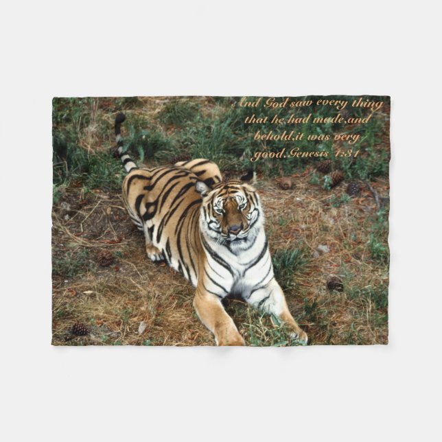 Couverture Polaire Tigre de Bengale (Devant (Horizontal))