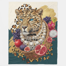 Tigre éclectique avec perles Grande plaid, Chic Ma