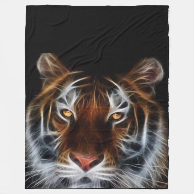 Couverture Polaire Tigre électrique (Devant)
