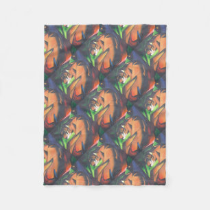 Couverture Polaire Tigre En Style Art Géométrique Franz Marc