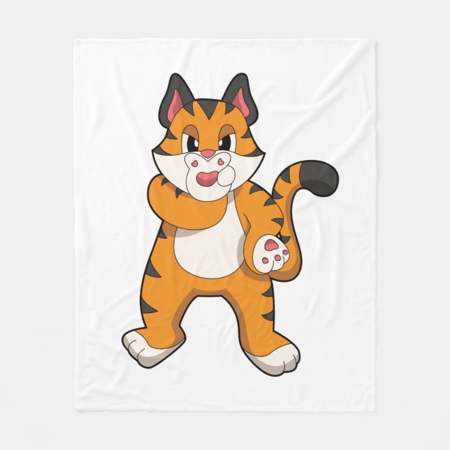 Couverture Polaire Tigre silencieux (Devant)