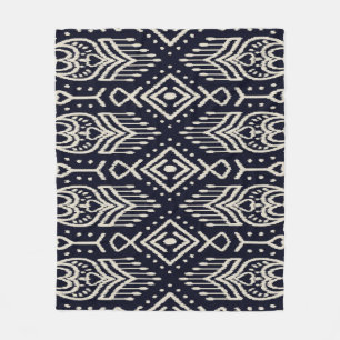 Couverture Polaire Tissu Ikat Brodé : Élégance Ethnique.