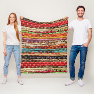 Couverture Polaire Tissu rayé Tissu corde tissé tissé naturel