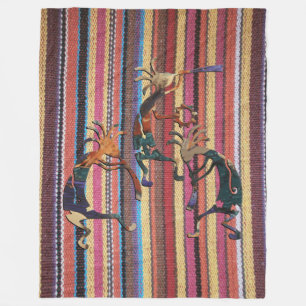 Couverture Polaire Tissus Motif couleur I + KOKOPELLI