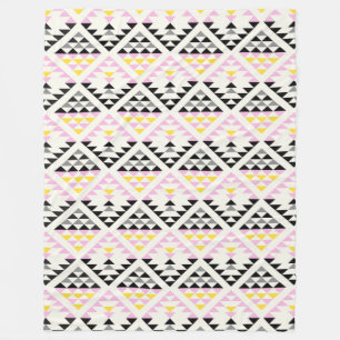 Couverture Polaire Titres géométriques modernes Triangle Motif rose