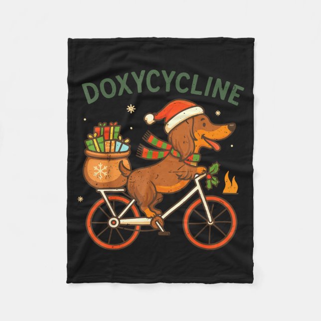 Couverture Polaire Toddler Doxycycline Long Hair Dachshund Christmas  (Devant)
