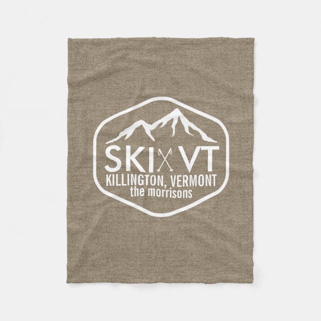 Couverture Polaire Toile de jute du Vermont Killington Stowe Stratton (Devant)