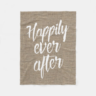 Couverture Polaire Toile de jute rustique épousant heureusement pour