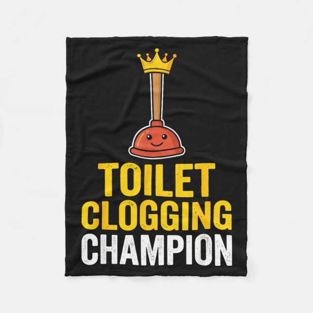 Couverture Polaire Toilet Clogging Chamon Funny Toilet Clogger Quote  (Devant)