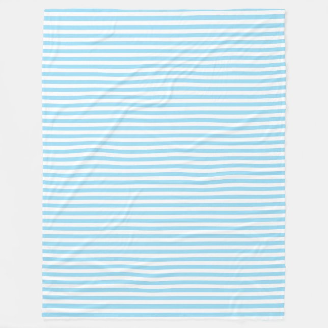 Couverture Polaire Toison blanc Frappe d'eau douce capri bleu (Devant)
