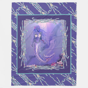 Couverture Polaire Toison de sirène de mer violette