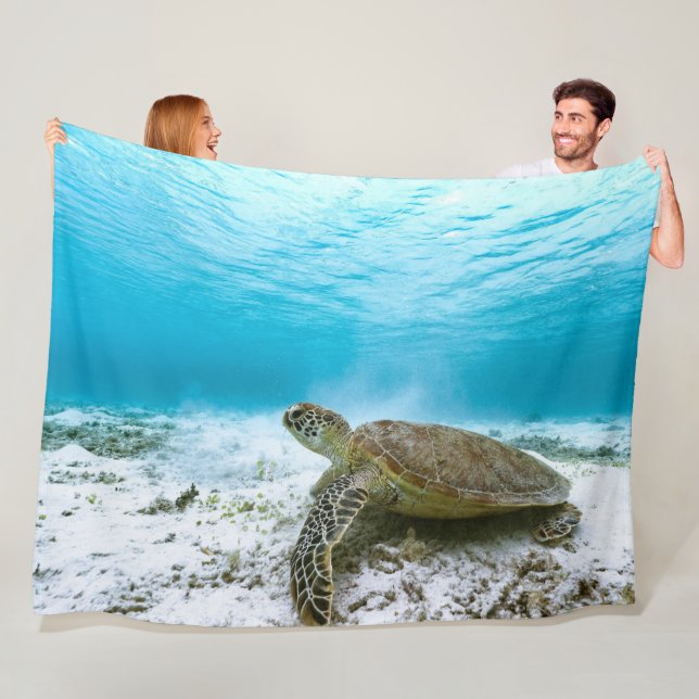 Couverture Polaire Toison de tortue (En situation)