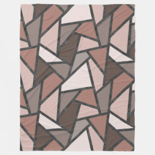 Couverture Polaire Tons de motif en vitrail marron