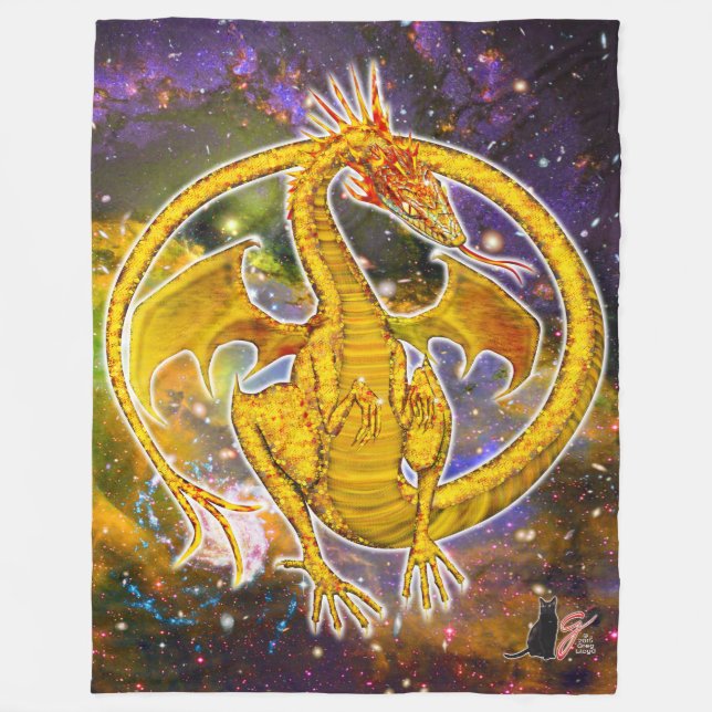 Couverture Polaire Topaz Cosmic Dragon Fleece Blanket (Devant)