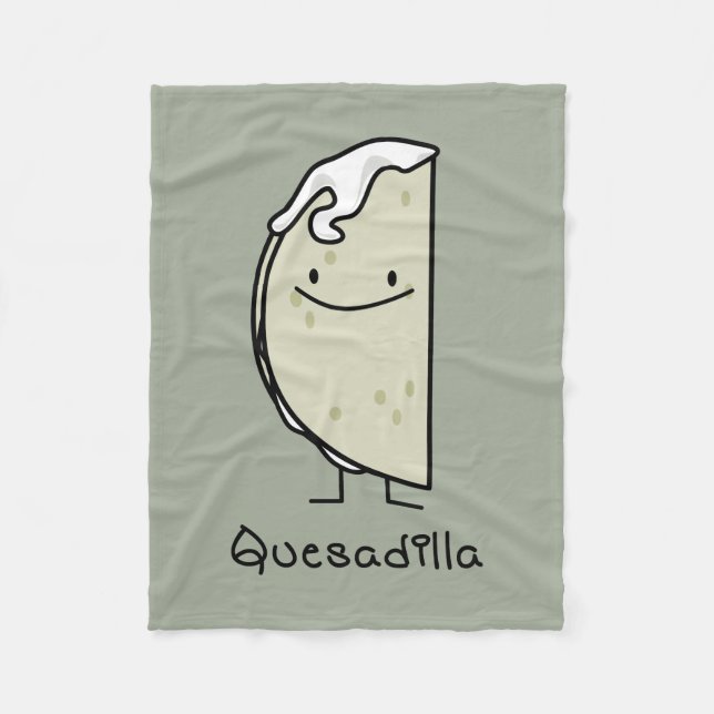 Couverture Polaire Tortilla grillée par Mexicain de Quesadilla avec (Devant)