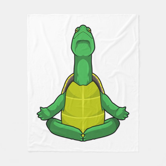 Couverture Polaire Tortue à la méditation de Yoga (Devant)