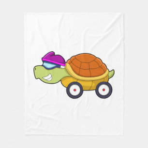 Couverture Polaire Tortue avec coquille comme voiture