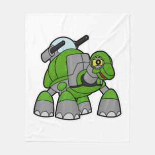 Couverture Polaire Tortue comme robot avec canons