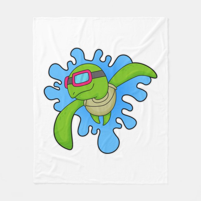 Couverture Polaire Tortue Piscine lunettes de natation (Devant)