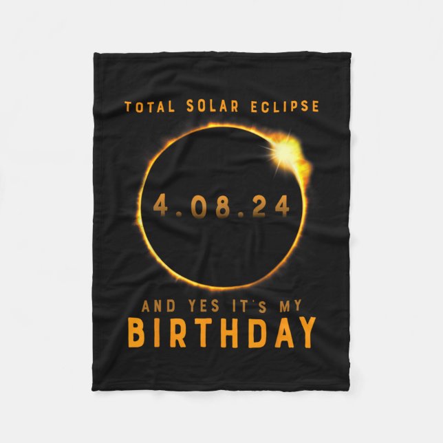 Couverture Polaire Total Éclipse Solaire Et oui c'est mon anniversair (Devant)