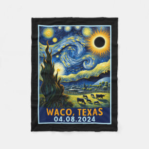 Couverture Polaire Total Solar Eclipse 2024 Waco Texas Van Gogh Starr