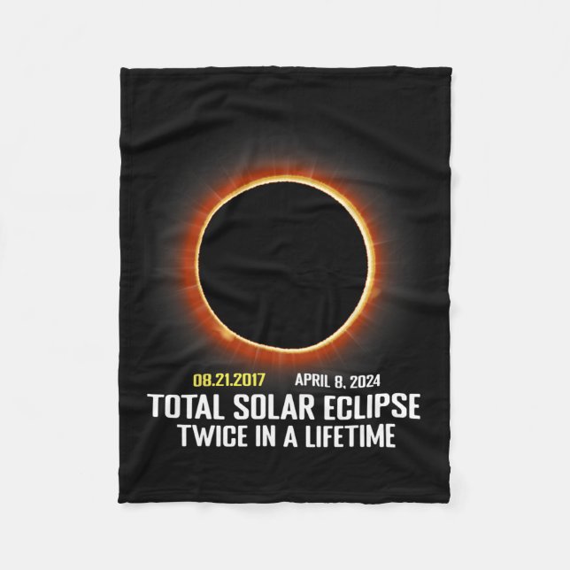 Couverture Polaire Totalité 2024 Total Solaire Eclipse Hommes Femmes  (Devant)