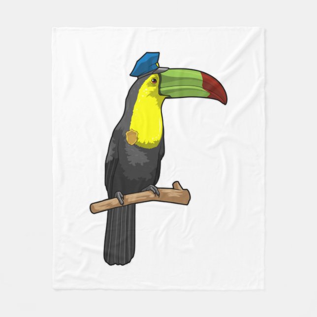 Couverture Polaire Toucan en tant que policier (Devant)