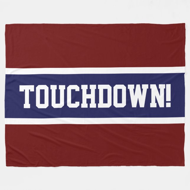 Couverture Polaire TOUCHDOWN Marine Bleu Gras Rouge Bleu Blancs (Devant (Horizontal))