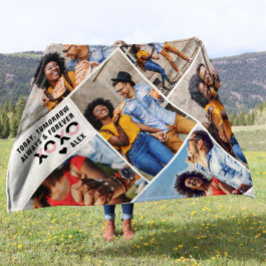 Couverture Polaire Toujours et jamais | Modern 6 Photo Collage