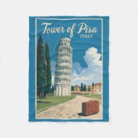 Tour penchée de Pise Italie Voyage Art Vintage