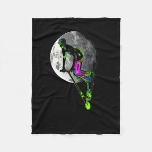 Couverture Polaire Tournée de lune - Scooter Boy Artwork