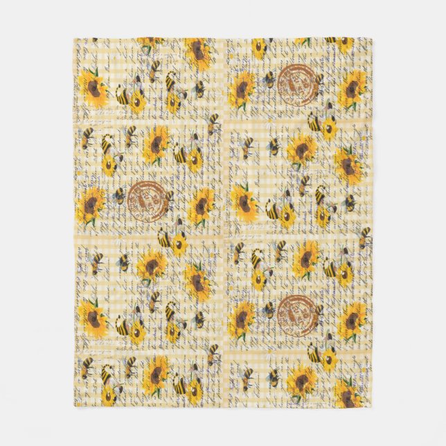 Couverture Polaire Tournesol Bee Gnome (Devant)