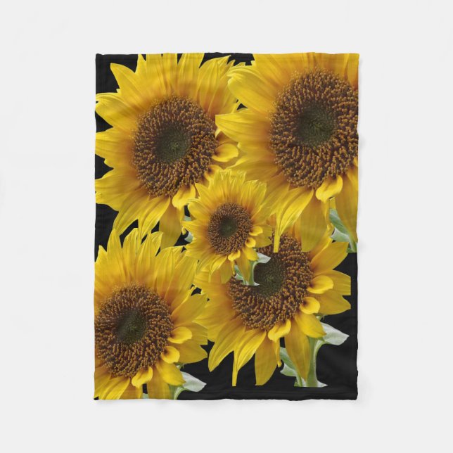 Couverture Polaire Tournesol blanc (Devant)
