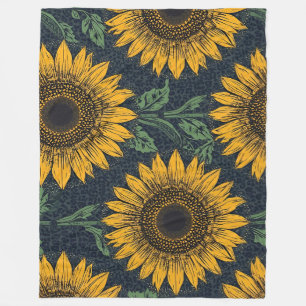 Couverture Polaire Tournesol et cétacés de la marine Accent d'impress