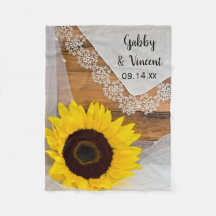 Couverture Polaire Tournesol rustique et mariage campagnard de