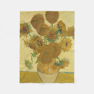 Couverture Polaire Tournesols, Peinture à l'huile nature morte, Van G