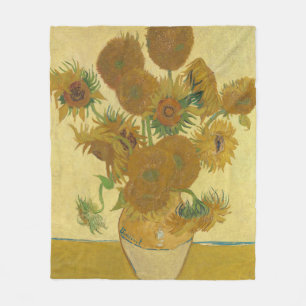 Couverture Polaire Tournesols, Peinture à l'huile nature morte, Van G